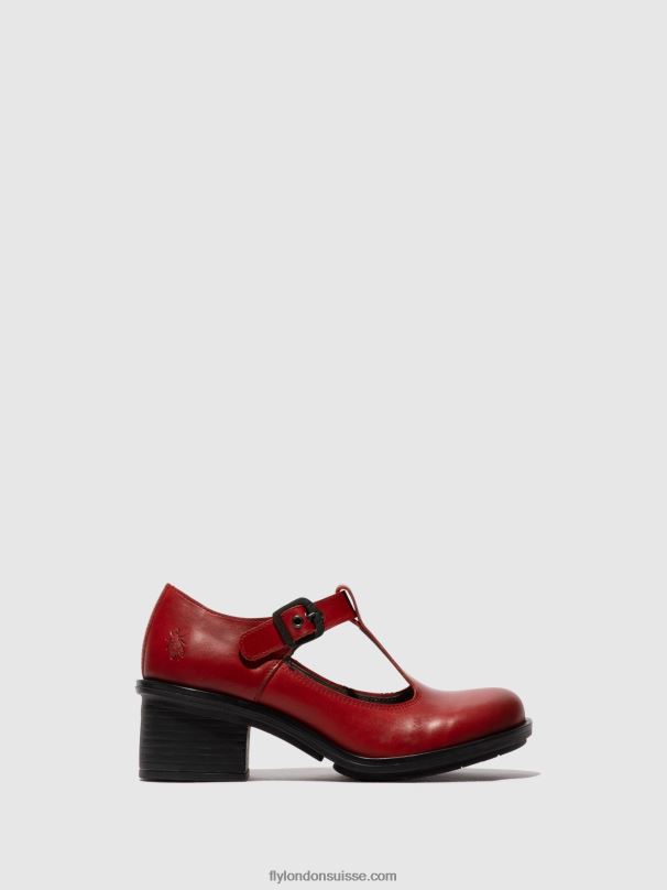 860NR646 chaussures mary jane cady180 Fly London rouge femmes