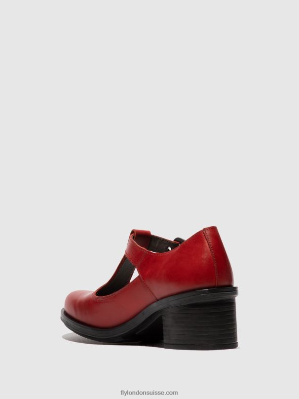 860NR646 chaussures mary jane cady180 Fly London rouge femmes