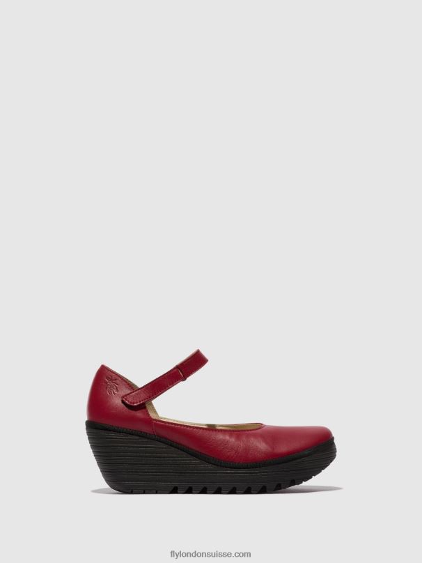 860NR669 chaussures mary jane yawo345 Fly London rouge femmes
