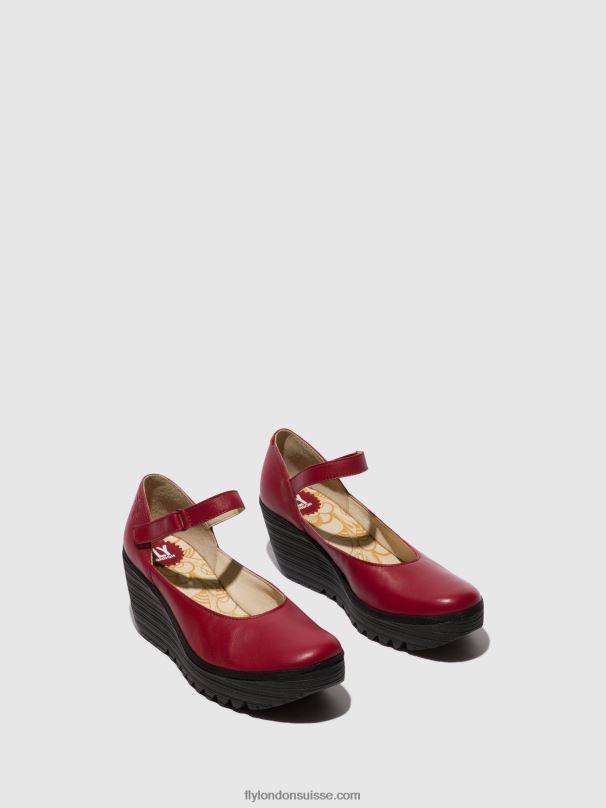 860NR669 chaussures mary jane yawo345 Fly London rouge femmes