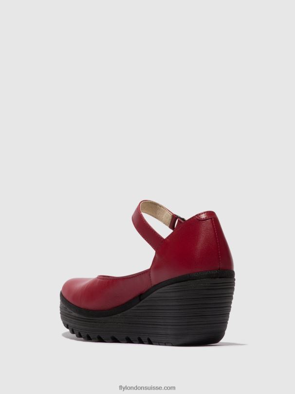 860NR669 chaussures mary jane yawo345 Fly London rouge femmes