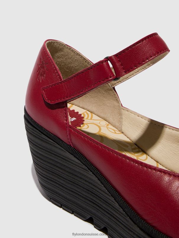 860NR669 chaussures mary jane yawo345 Fly London rouge femmes