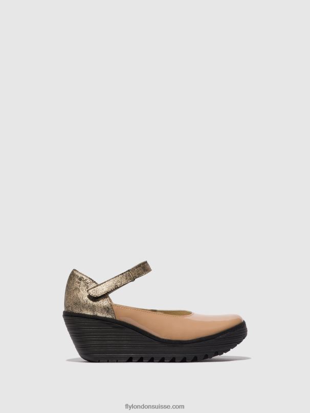 860NR671 chaussures mary jane yawo345 Fly London capuccino/champagne femmes