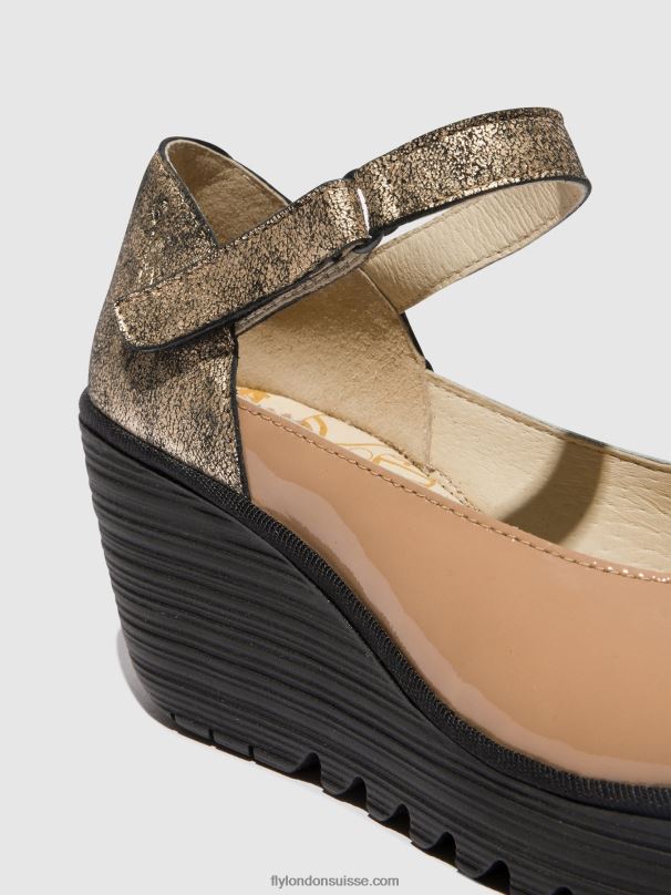 860NR671 chaussures mary jane yawo345 Fly London capuccino/champagne femmes