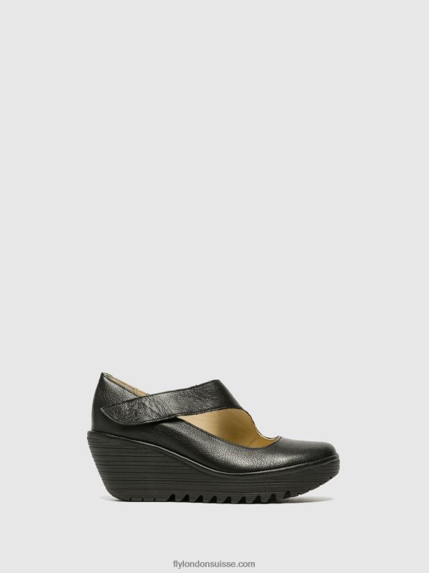 860NR696 chaussures mary jane yasi682 Fly London mousse noire femmes