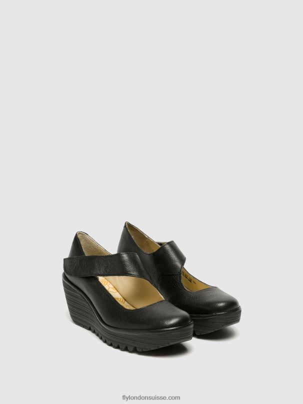 860NR696 chaussures mary jane yasi682 Fly London mousse noire femmes