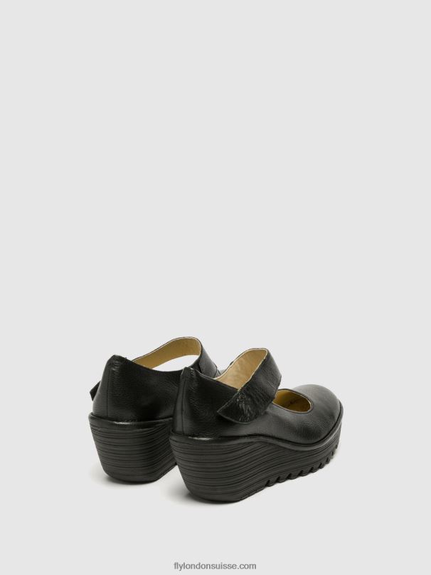 860NR696 chaussures mary jane yasi682 Fly London mousse noire femmes