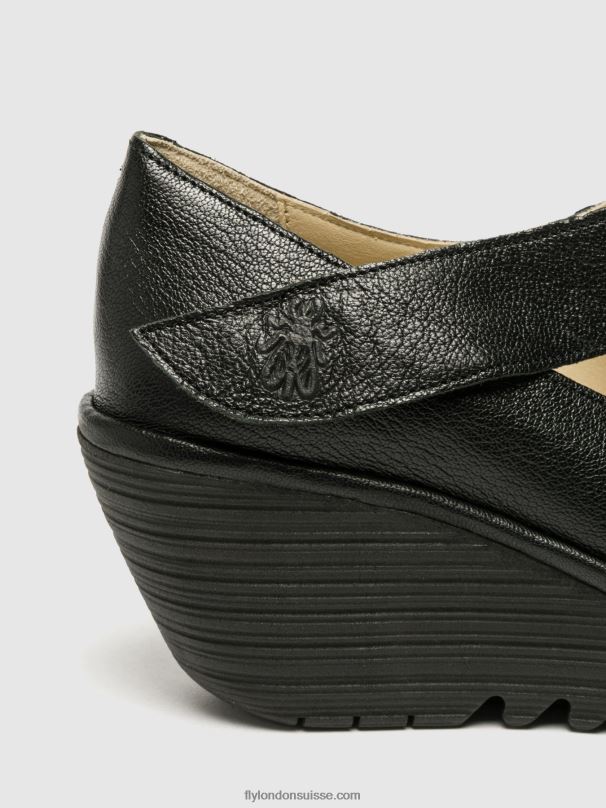 860NR696 chaussures mary jane yasi682 Fly London mousse noire femmes
