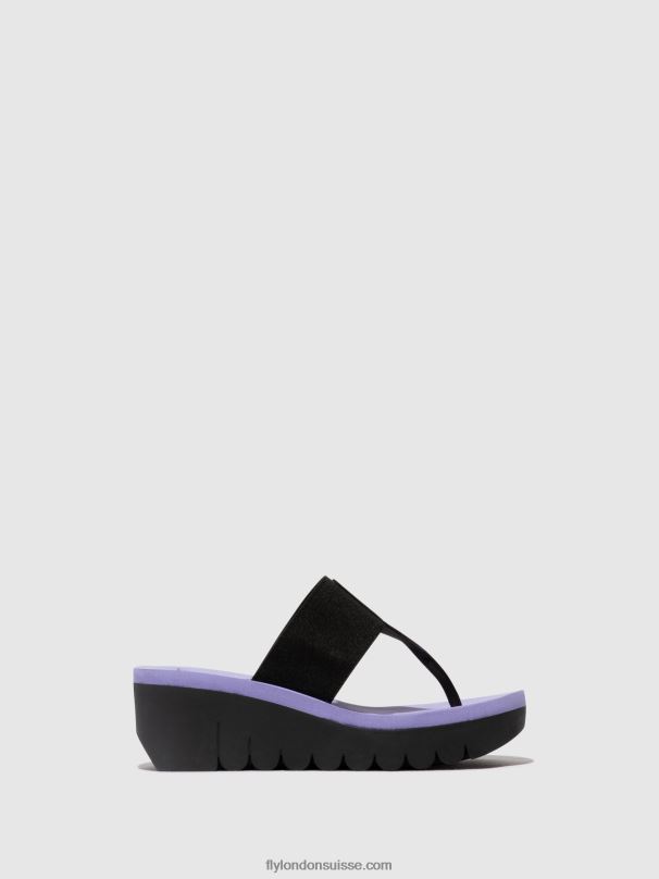 860NR361 mules à enfiler yomu725 Fly London noir (alto) femmes