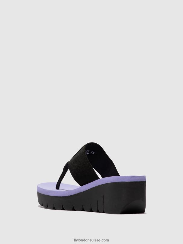 860NR361 mules à enfiler yomu725 Fly London noir (alto) femmes