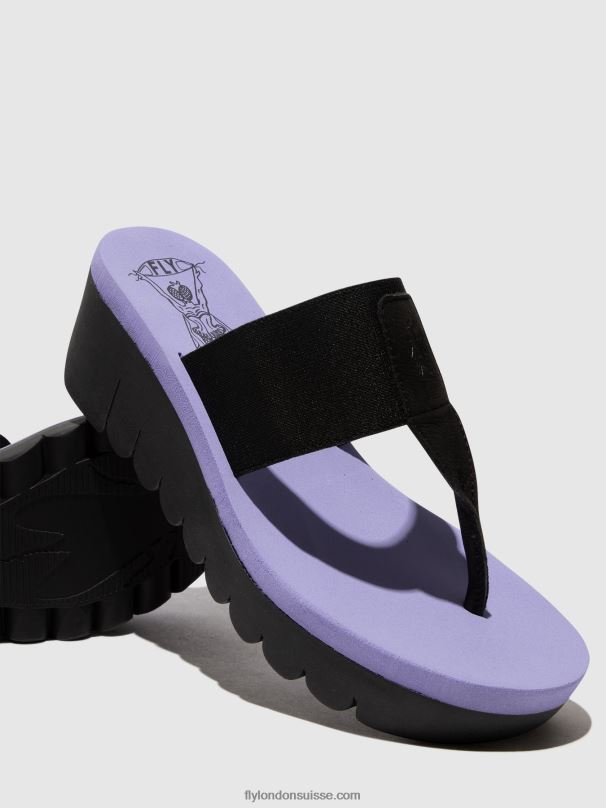860NR361 mules à enfiler yomu725 Fly London noir (alto) femmes