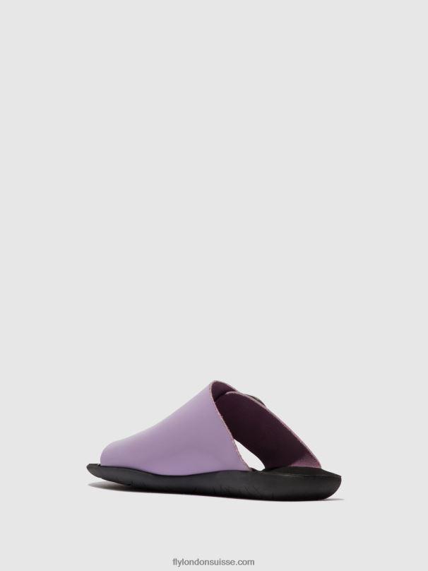 860NR368 mules à bout ouvert mica758 Fly London violet femmes