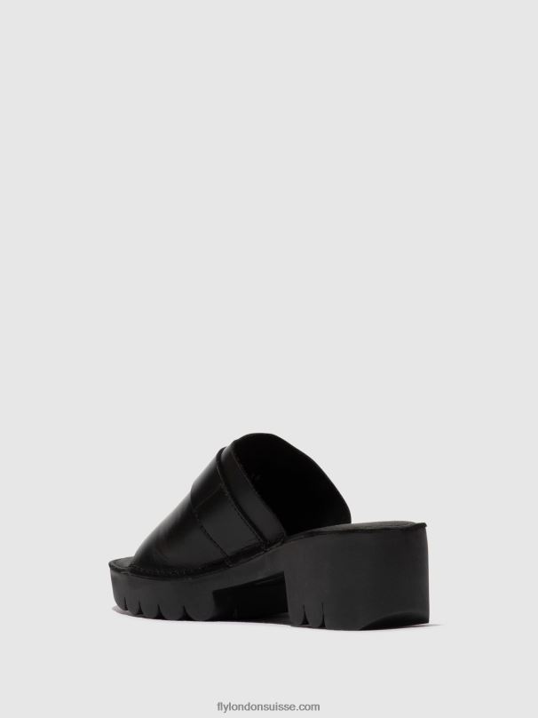 860NR370 mules à boucle eple519 Fly London noir femmes
