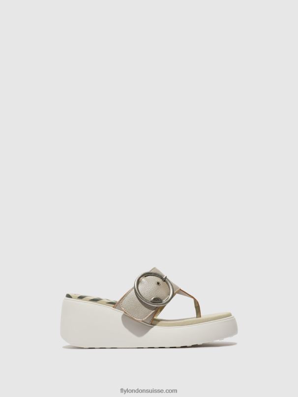 860NR374 mules à boucle dafi938 Fly London argent femmes