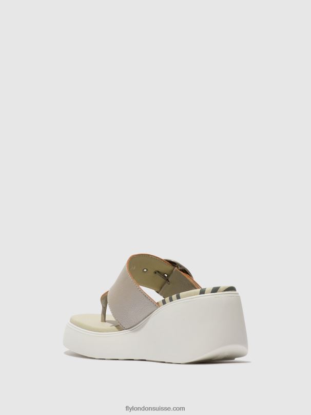860NR374 mules à boucle dafi938 Fly London argent femmes