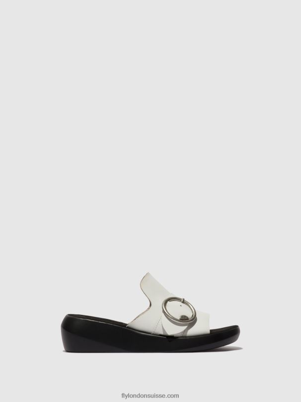 860NR380 mules à boucle beyd925 Fly London blanc femmes
