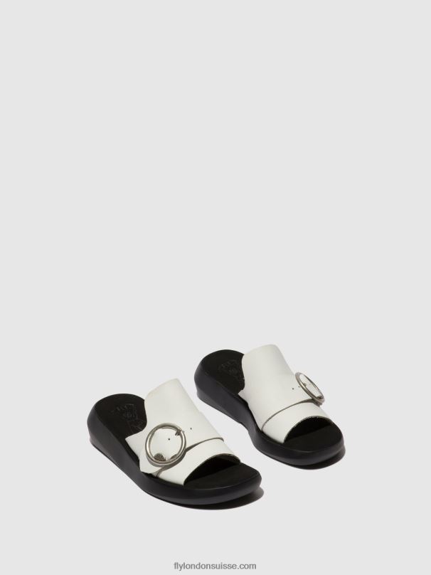 860NR380 mules à boucle beyd925 Fly London blanc femmes