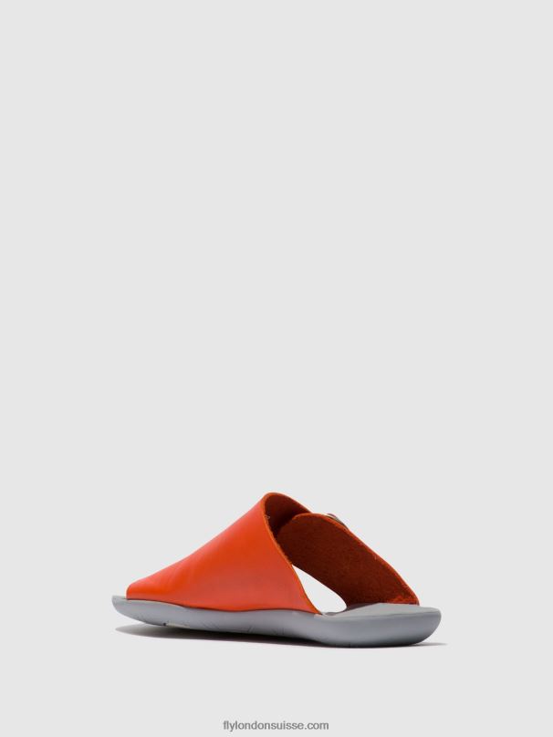 860NR383 mules à bout ouvert mica758 Fly London corail femmes