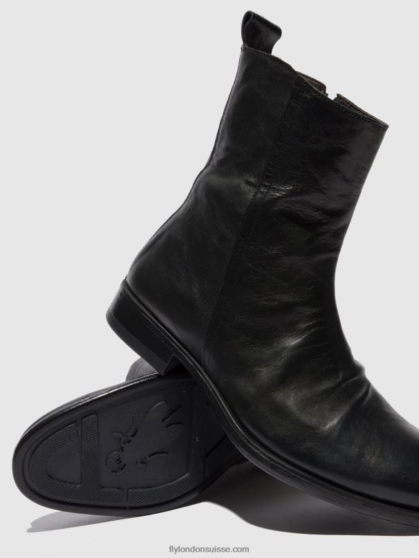 860NR804 bottines chelsea melv797 Fly London estigma (végétal) noir Hommes