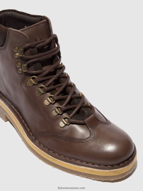 860NR806 bottines à lacets reus075 Fly London eco/oilsuede (végétal) mocca Hommes