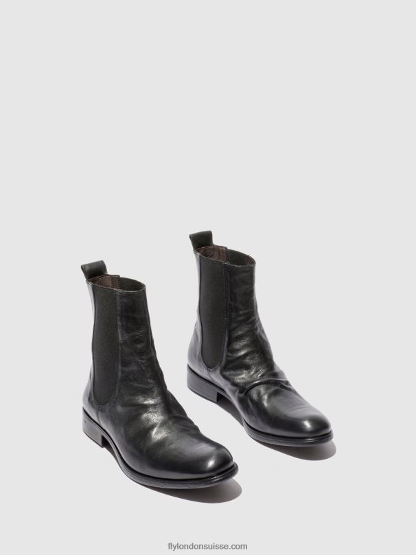 860NR807 bottines chelsea moze798 Fly London estigma (végétal) noir Hommes