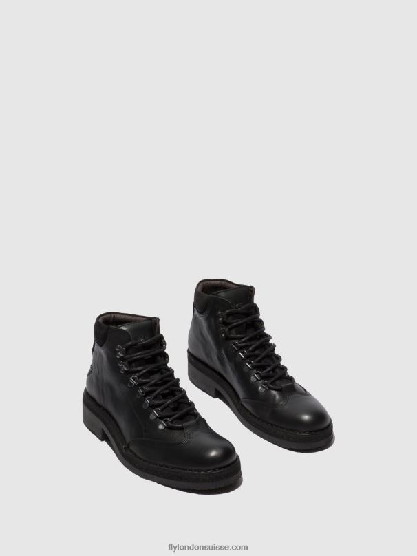 860NR808 bottines à lacets reus075 Fly London bio/oiluede (végétal) noir Hommes