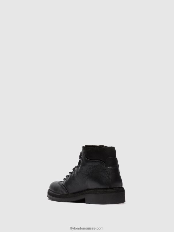 860NR808 bottines à lacets reus075 Fly London bio/oiluede (végétal) noir Hommes