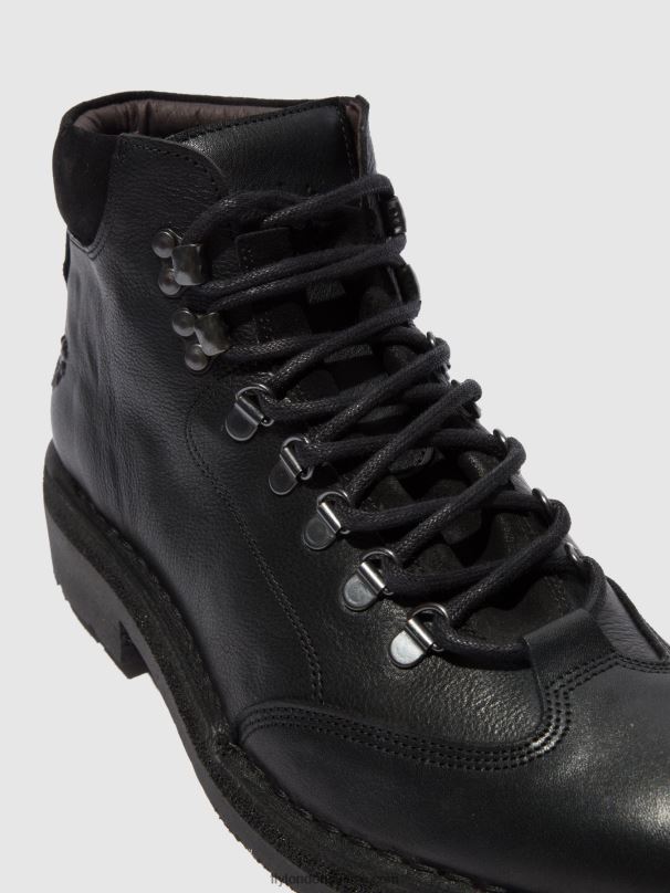 860NR808 bottines à lacets reus075 Fly London bio/oiluede (végétal) noir Hommes