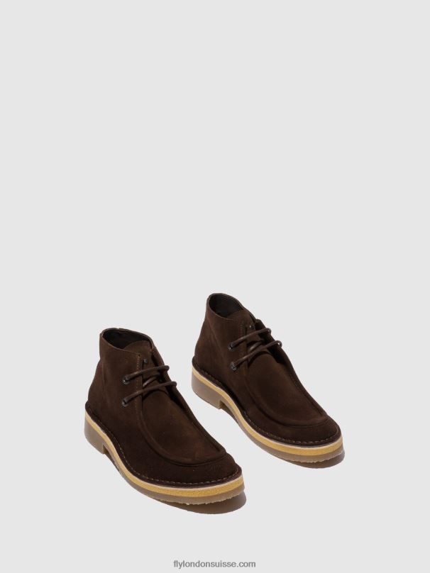 860NR810 bottines à lacets rodo076 Fly London mocca oléagineux (végétal) Hommes