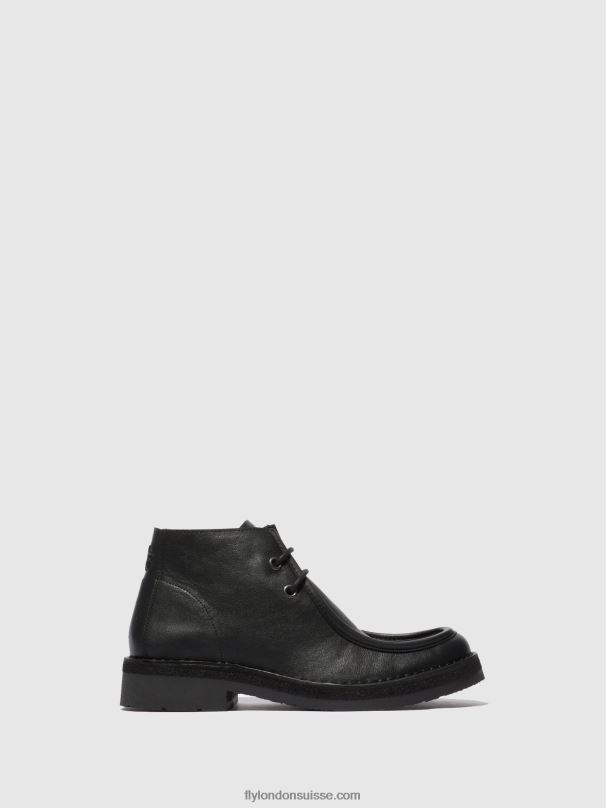 860NR811 bottines à lacets rodo076 Fly London bio noir Hommes