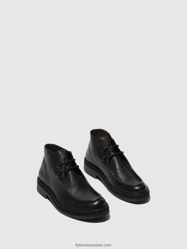 860NR811 bottines à lacets rodo076 Fly London bio noir Hommes