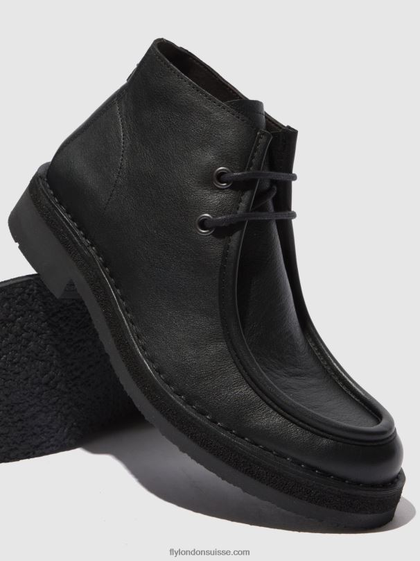 860NR811 bottines à lacets rodo076 Fly London bio noir Hommes