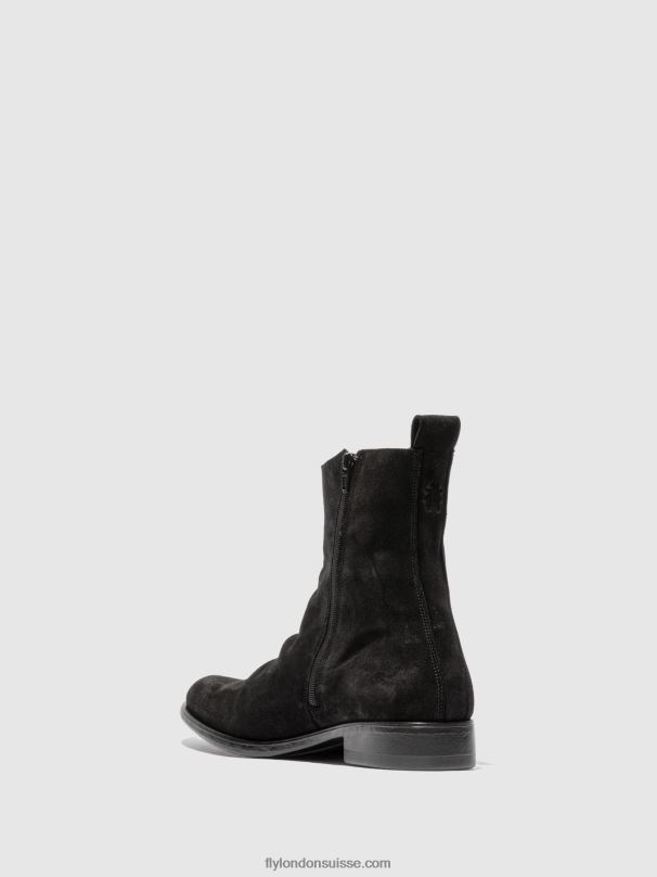860NR812 bottines chelsea melv797 Fly London huilé (végétal) noir Hommes