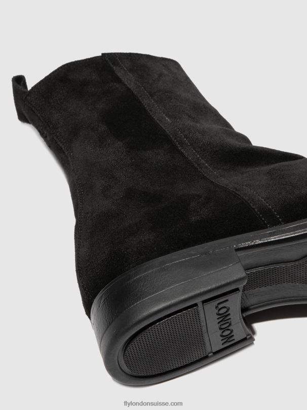 860NR812 bottines chelsea melv797 Fly London huilé (végétal) noir Hommes