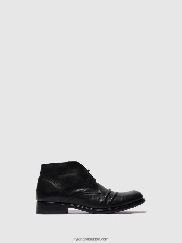 860NR813 bottines à lacets muro577 Fly London estigma noir Hommes
