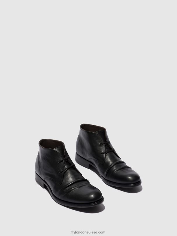 860NR813 bottines à lacets muro577 Fly London estigma noir Hommes