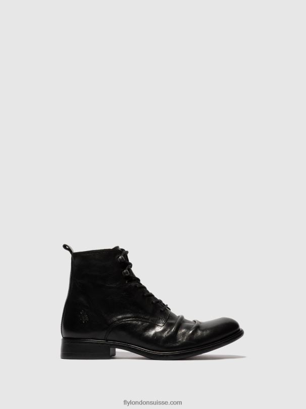 860NR815 bottines à lacets myke660 Fly London estigma (végétal) noir Hommes