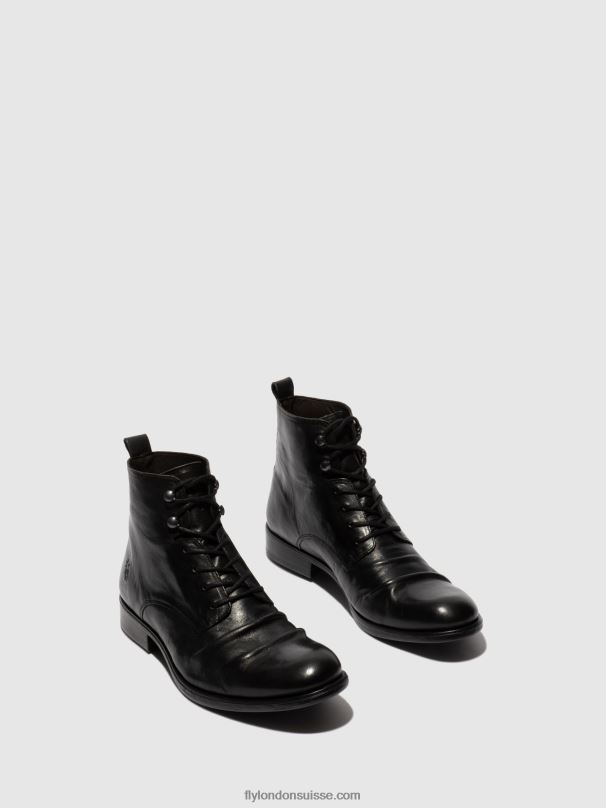 860NR815 bottines à lacets myke660 Fly London estigma (végétal) noir Hommes