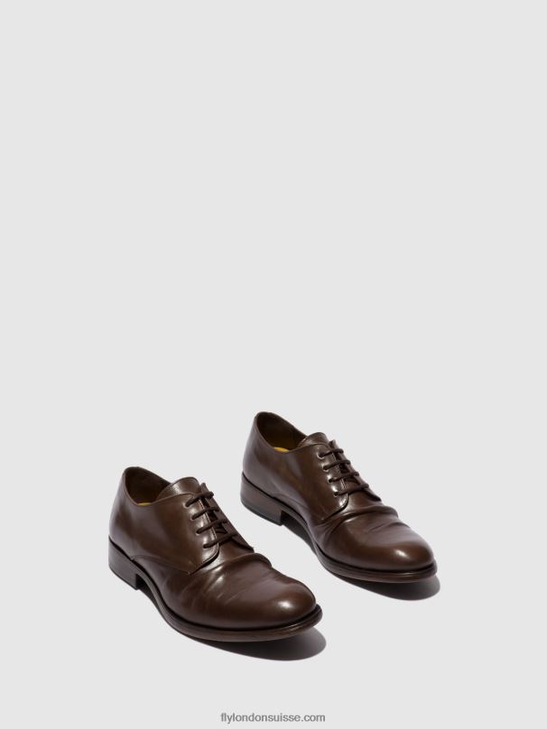 860NR832 chaussures à lacets mask576 Fly London moka écologique Hommes