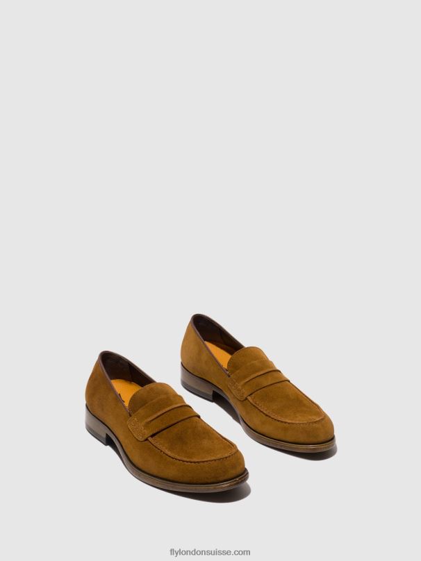 860NR817 chaussures mocassins mebo956 Fly London bronzer Hommes