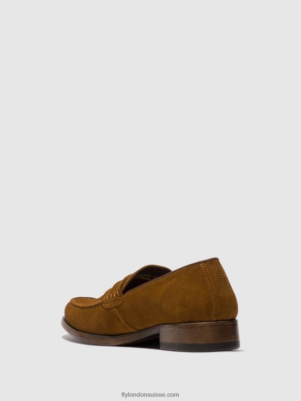 860NR817 chaussures mocassins mebo956 Fly London bronzer Hommes