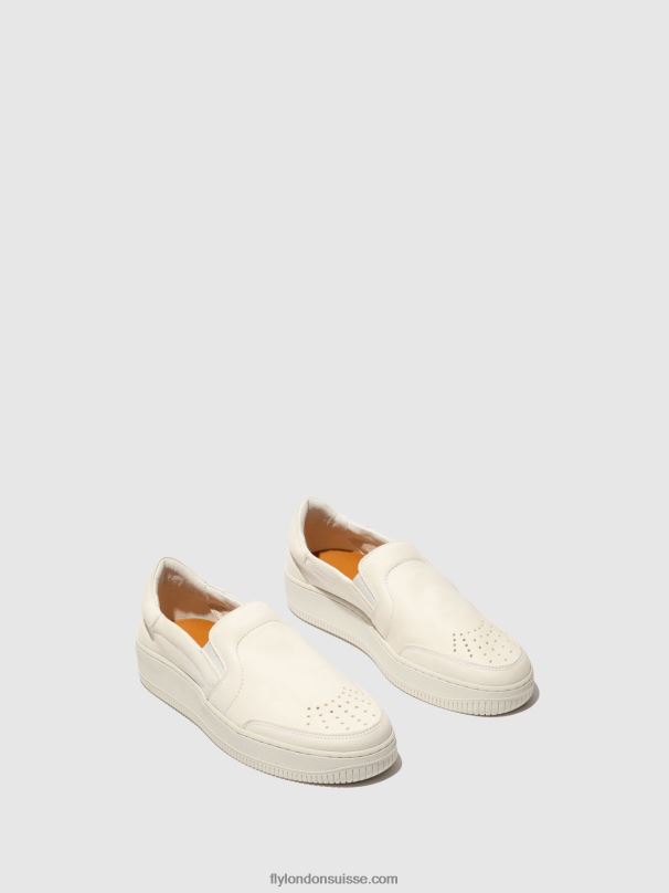 860NR838 baskets à enfiler bowl515 Fly London blanc Hommes