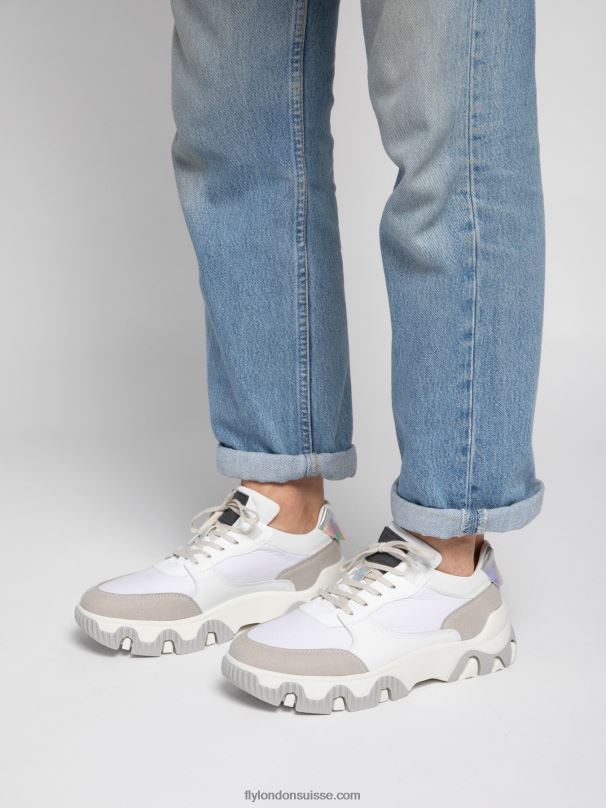 860NR842 baskets à lacets fyne748 Fly London multi blanc cassé Hommes